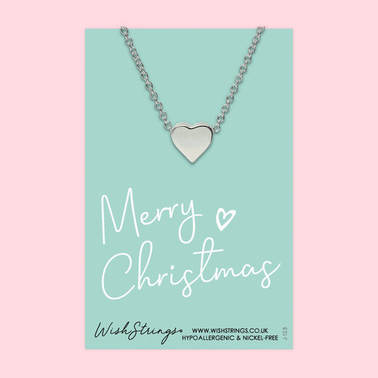 Merry Christmas - Heart Necklace