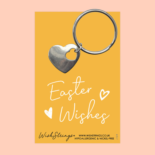 Easter Wishes - Heart Keyring