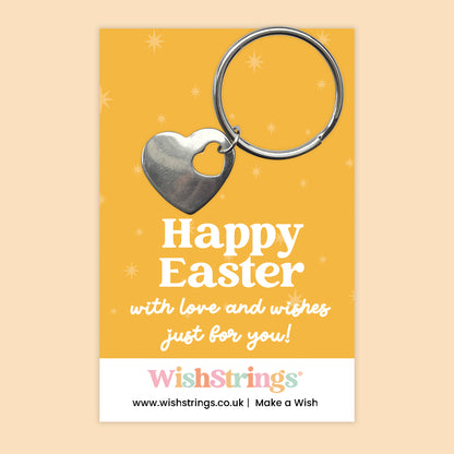 Happy Easter - Heart Keyring