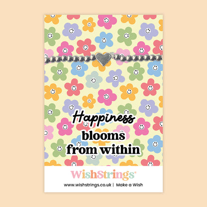 Happiness Blooms from Within - Heart Stretch Bracelet