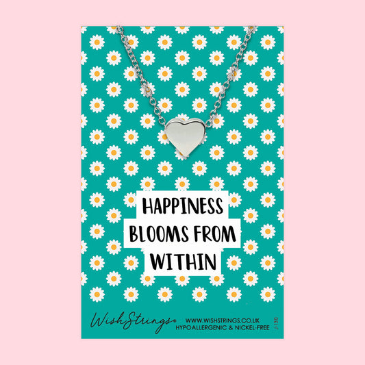 Happiness Blooms from Within - Heart Necklace