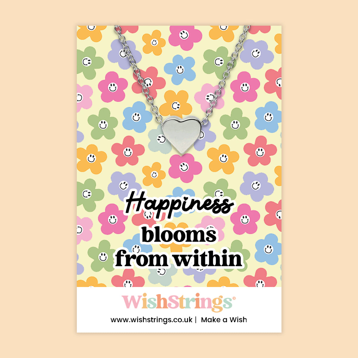 Happiness Blooms from Within - Heart Necklace
