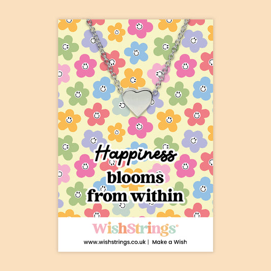 Happiness Blooms from Within - Heart Necklace