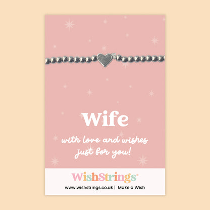 Wife - Heart Stretch Bracelet
