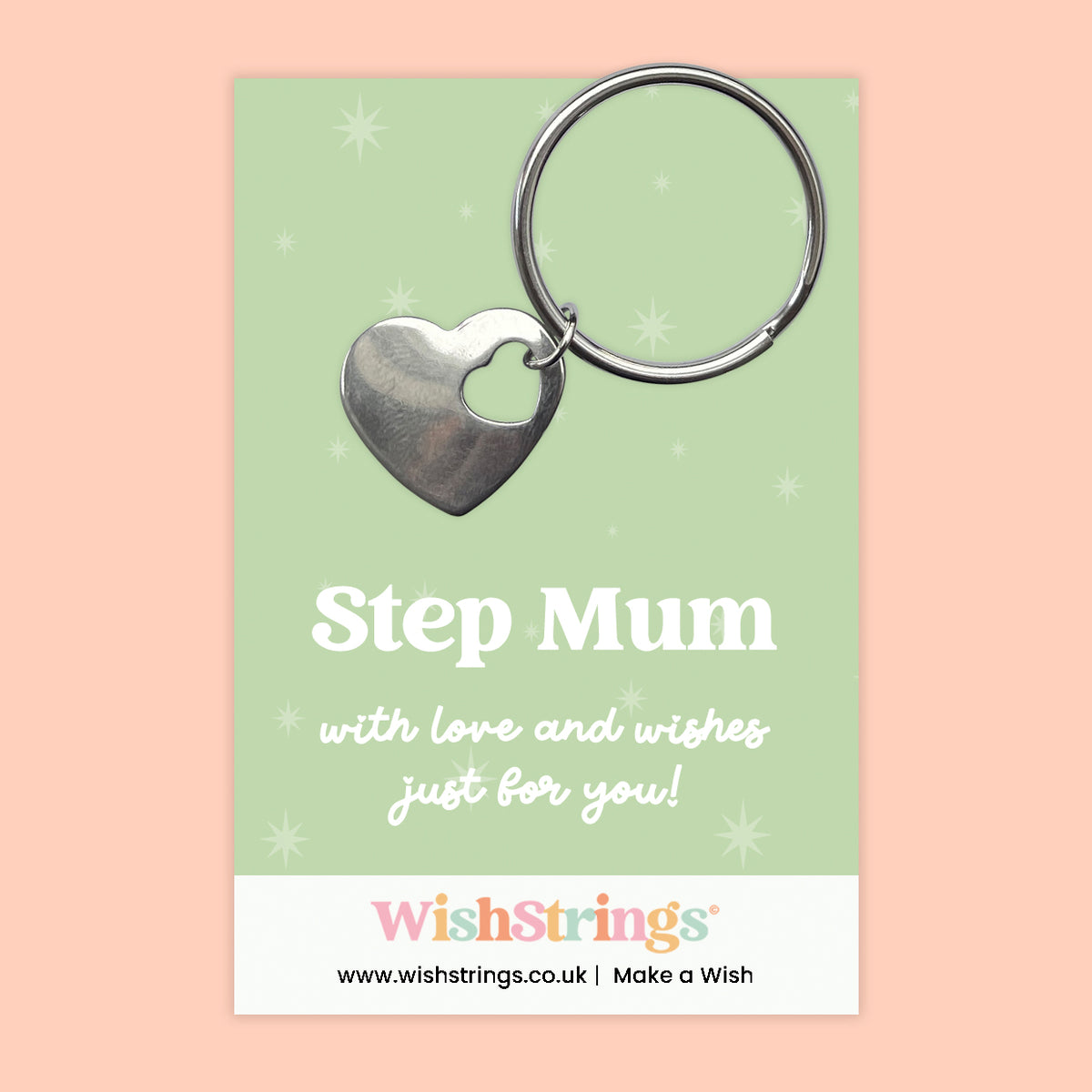 Step Mum - Heart Keyring