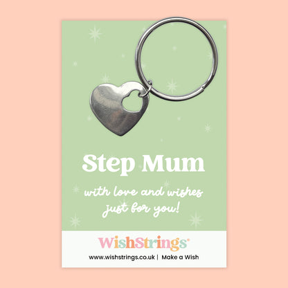 Step Mum - Heart Keyring
