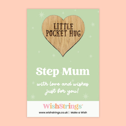 Female Relations Pocket Hug Collection | Wooden Heart Keepsakes for Mum, Sister & Daughter | Handmade Thoughtful Gifts
