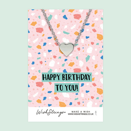 Happy Birthday - Heart Necklace
