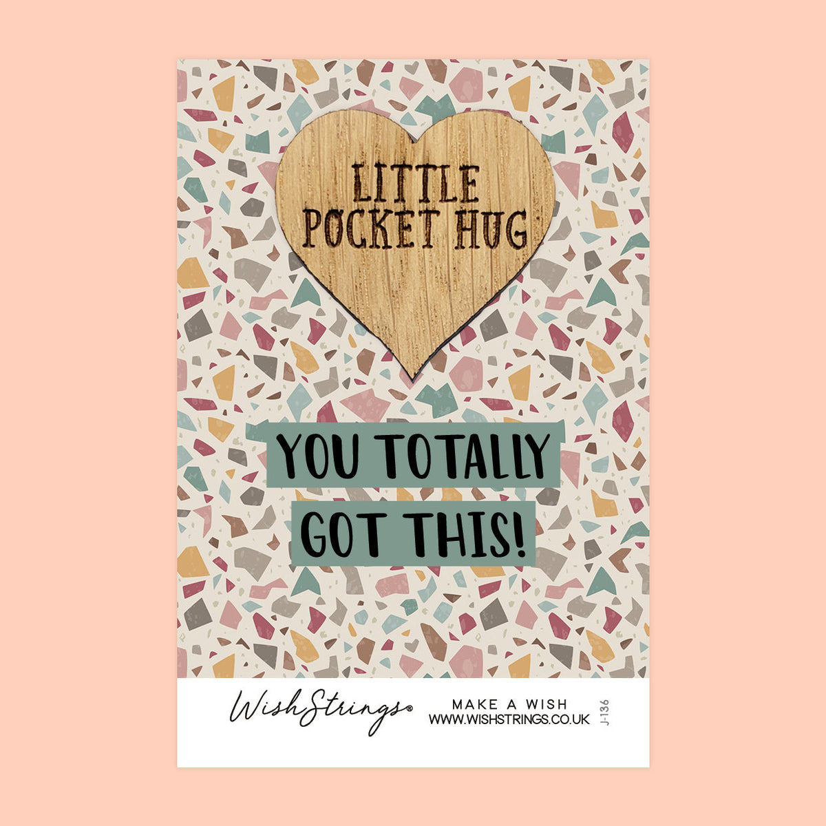 SALE - YOU GOT THIS - Oak Pocket Hug Token | S131