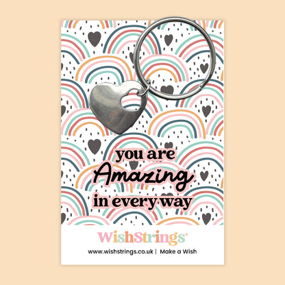 Amazing in every way - Heart Keyring