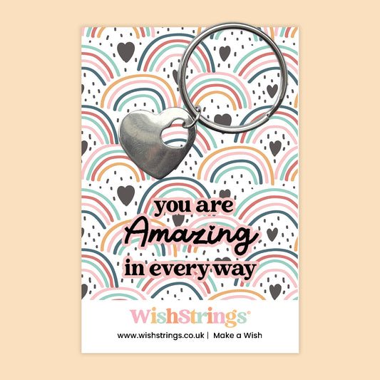 Amazing in every way - Heart Keyring