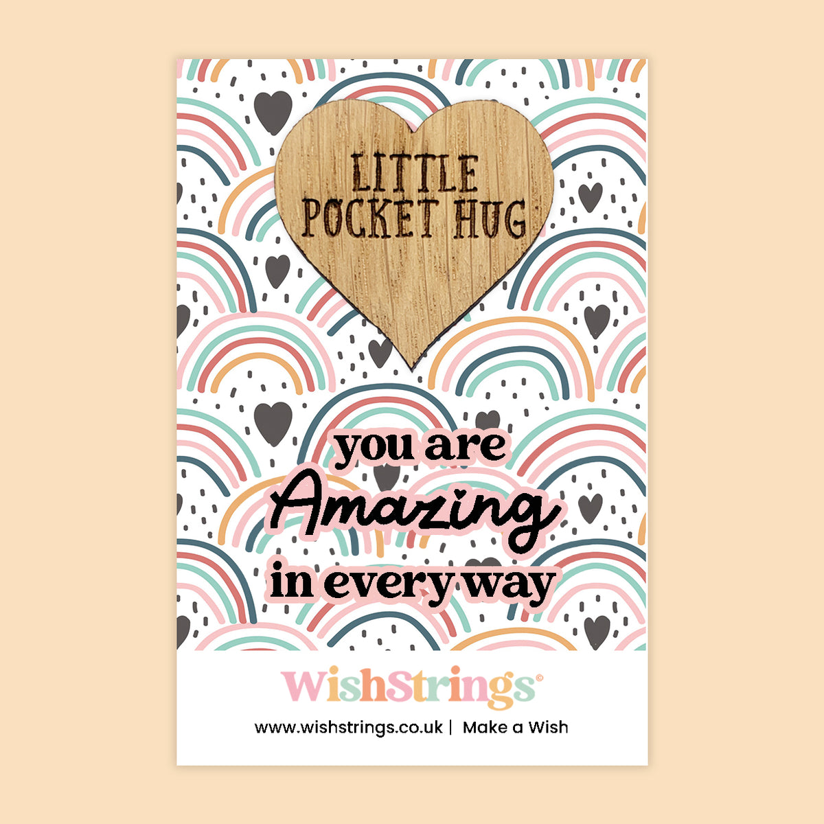 Pocket Hug - You Are Amazing in Every Way | Keepsake Token for Sending Hugs, Thank You & Appreciation