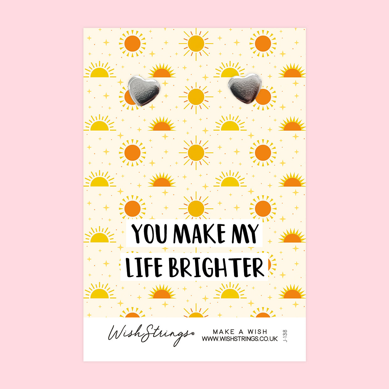 Life Brighter - Silver Heart Stud Earrings | 304 Stainless - Hypoallergenic