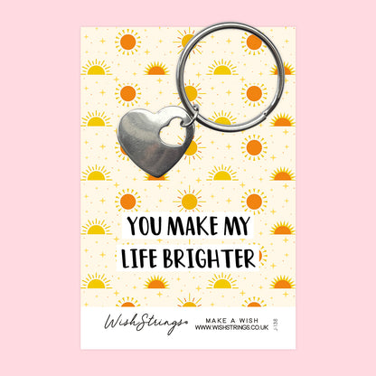 Life Brighter - Heart Keyring