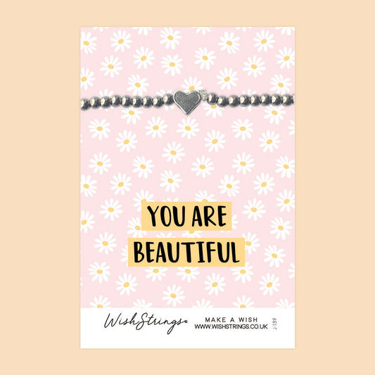 You are Beautiful - Heart Stretch Bracelet