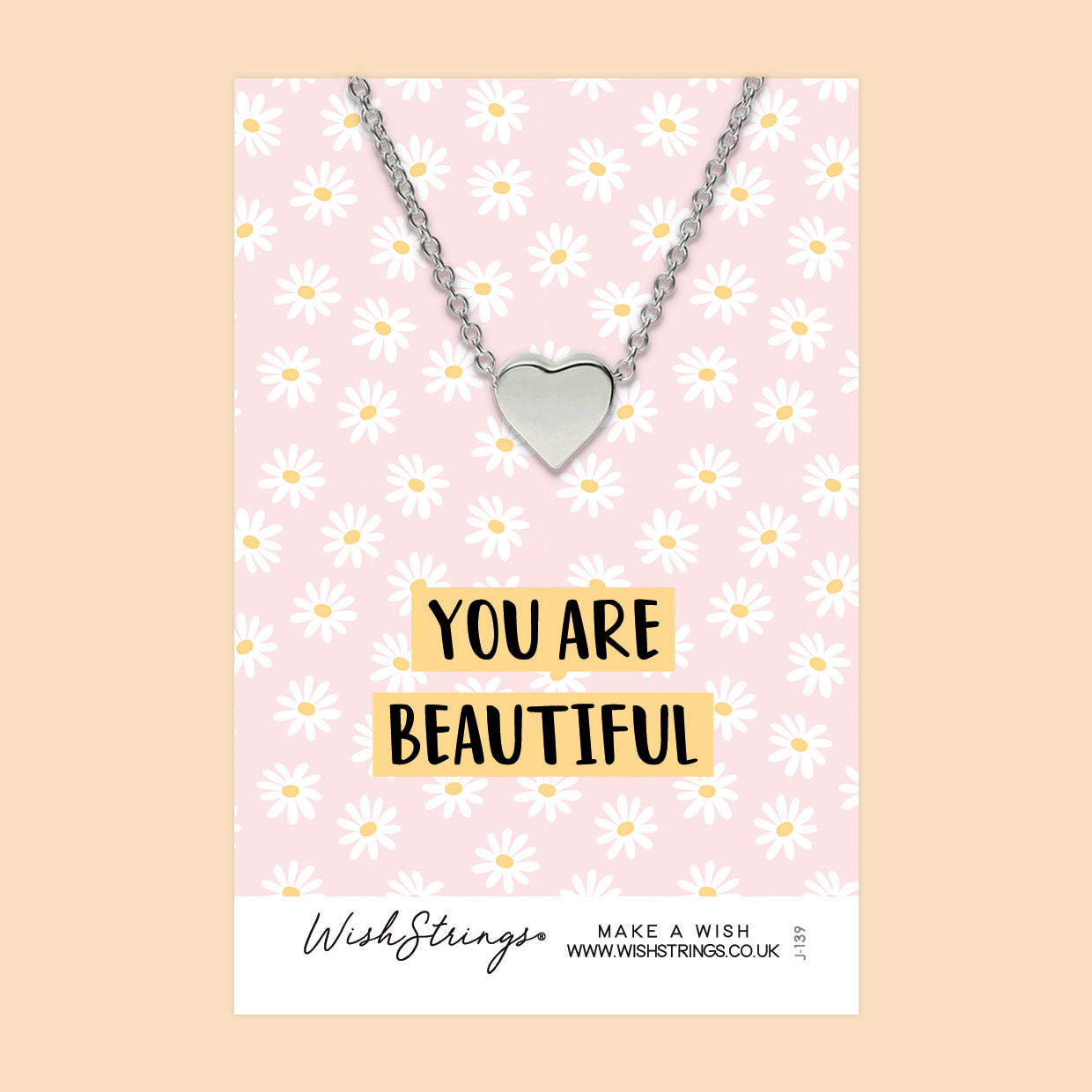 You are Beautiful - Heart Necklace