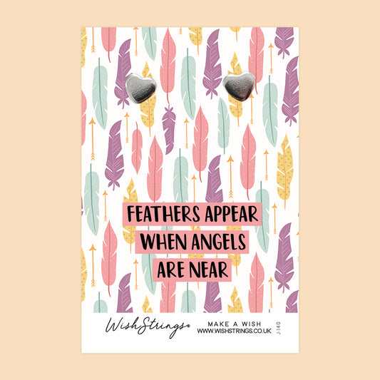 Angels are Near - Silver Heart Stud Earrings | 304 Stainless - Hypoallergenic