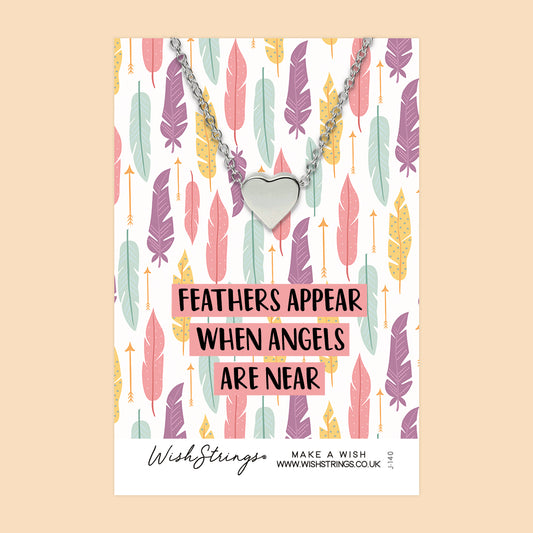 Angels are Near - Heart Necklace