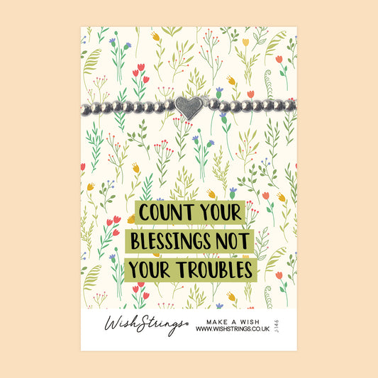 Count your Blessings - Heart Stretch Bracelet