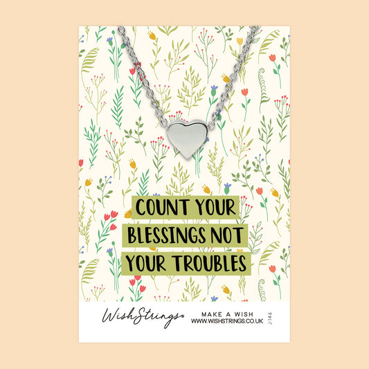 Count your Blessings - Heart Necklace