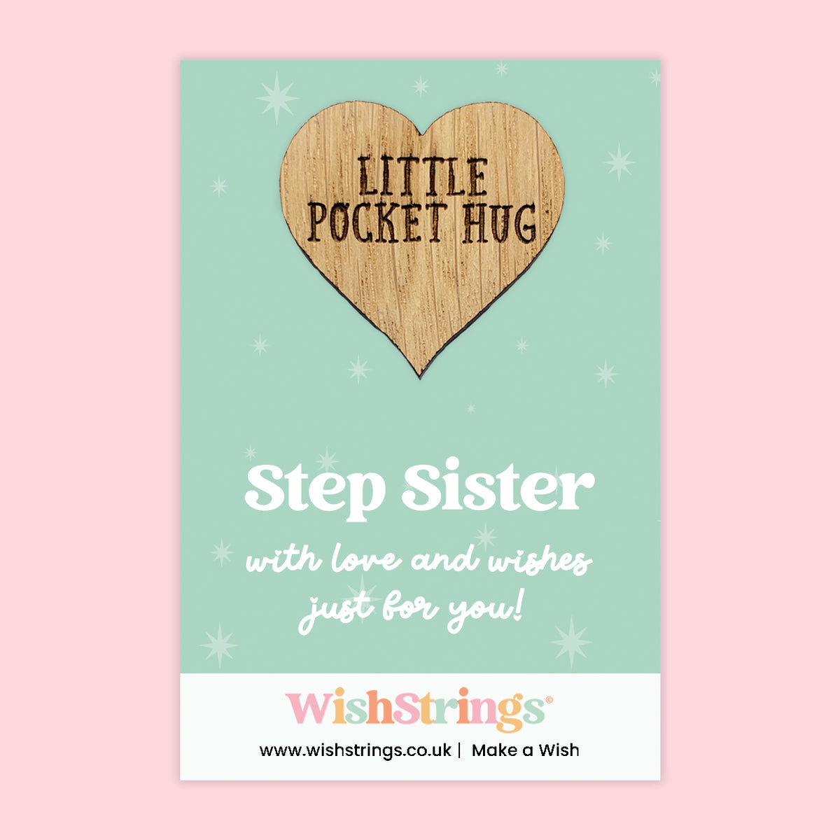 Female Relations Pocket Hug Collection | Wooden Heart Keepsakes for Mum, Sister & Daughter | Handmade Thoughtful Gifts