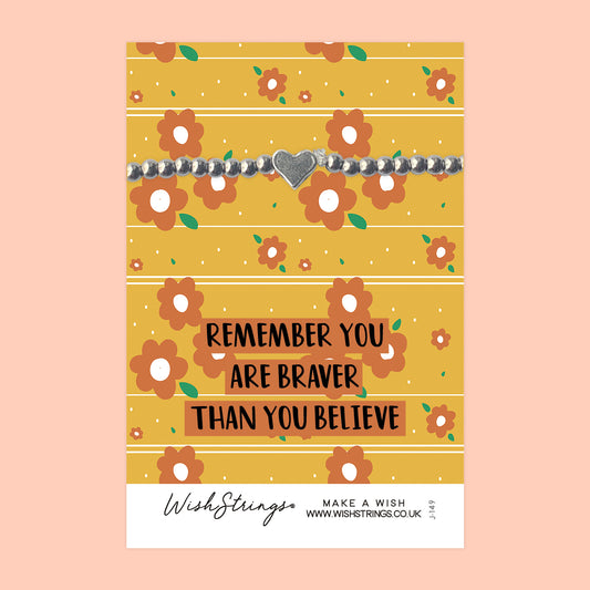 Braver than you Believe - Heart Stretch Bracelet