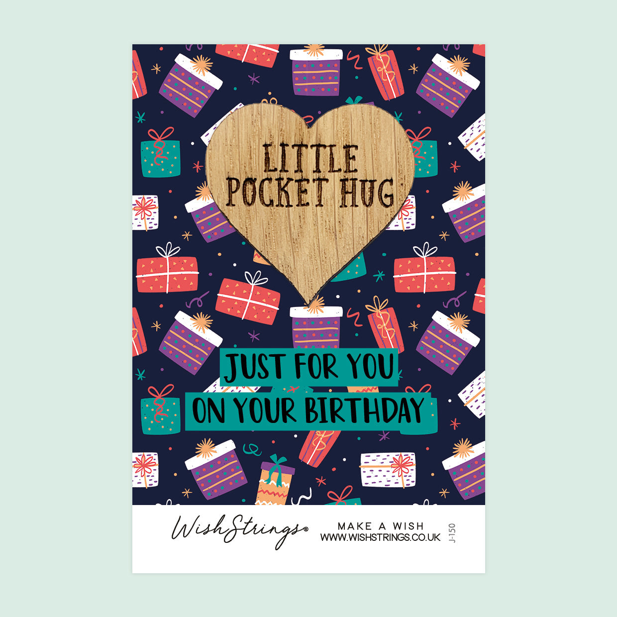 SALE - JUST FOR YOU BIRTHDAY - Oak Pocket Hug Token | S137