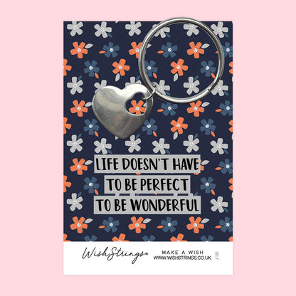 Life Perfect - Heart Keyring