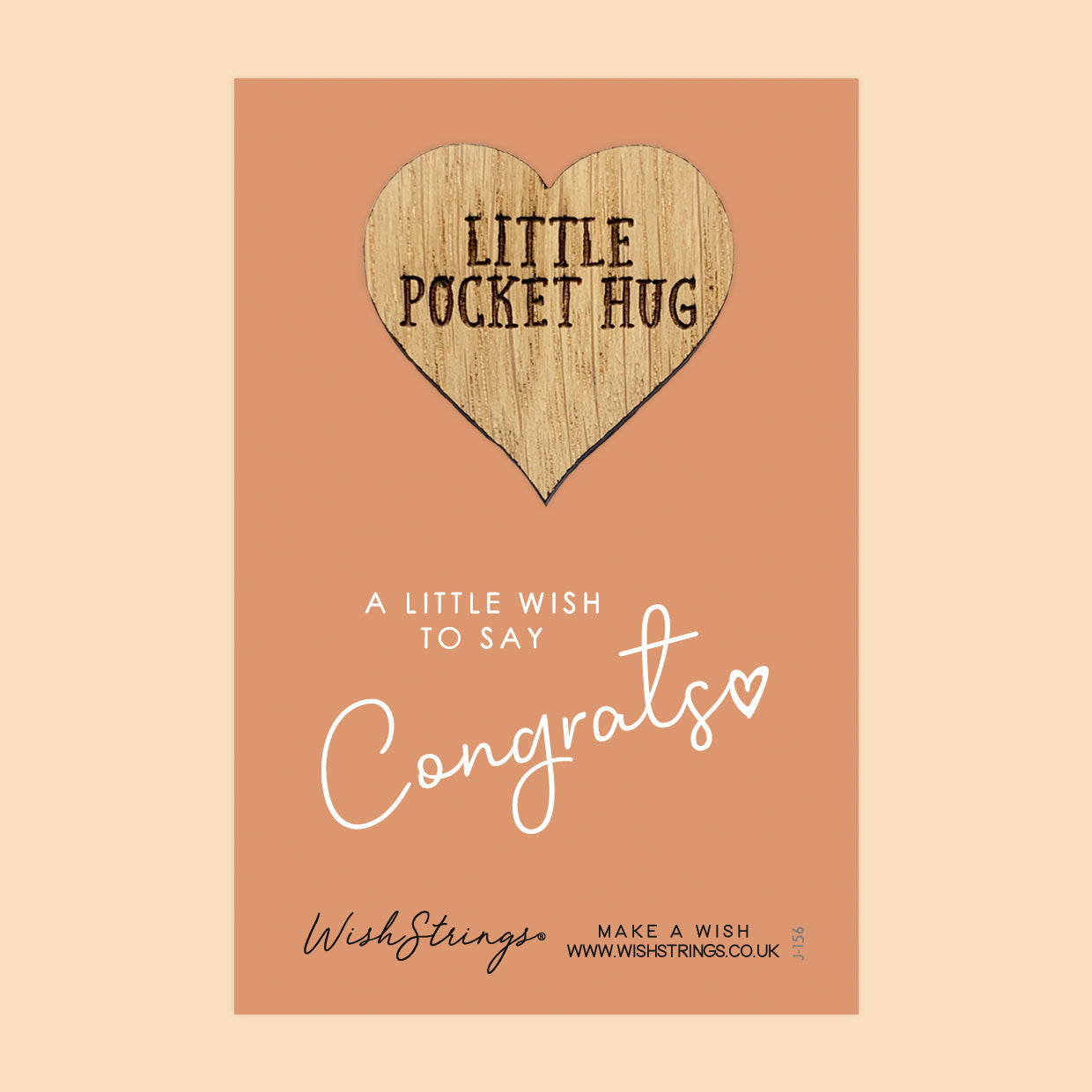 SALE - CONGRATS - Oak Pocket Hug Token | S108