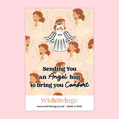 Angel Collection – 6 Pocket Hugs, 6 WishStrings & 6 Angel Tokens | Guardian Angel Gifts | Handmade Comfort Keepsakes