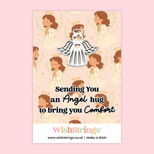 Angel Charm Token – Sending You an Angel Hug to Bring You Comfort | Thoughtful Sympathy Gift | Spiritual Keepsake for Peace and Reassurance