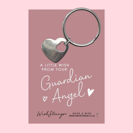 Guardian Angel - Heart Keyring