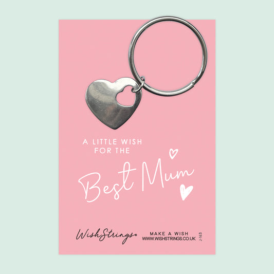 Best Mum - Heart Keyring