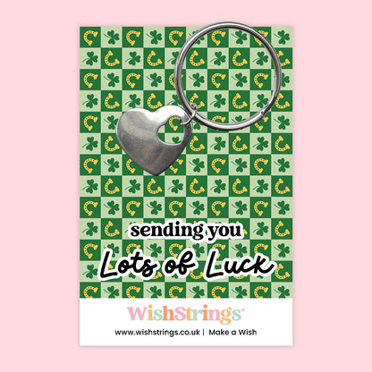 Sending You Lots of Luck - Heart Keyring