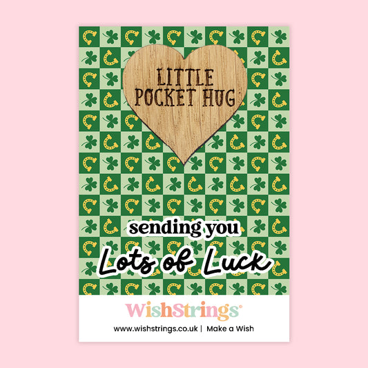 Pocket Hug – Sending You Lots of Luck | Thoughtful Gift for New Beginnings & Challenges | Keepsake Token of Support & Positivity
