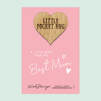 SALE - BEST MUM - Oak Pocket Hug Token | S113