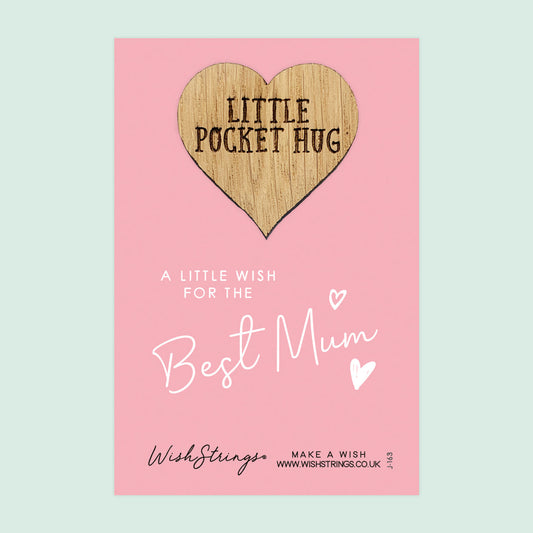 SALE - BEST MUM - Oak Pocket Hug Token | S113
