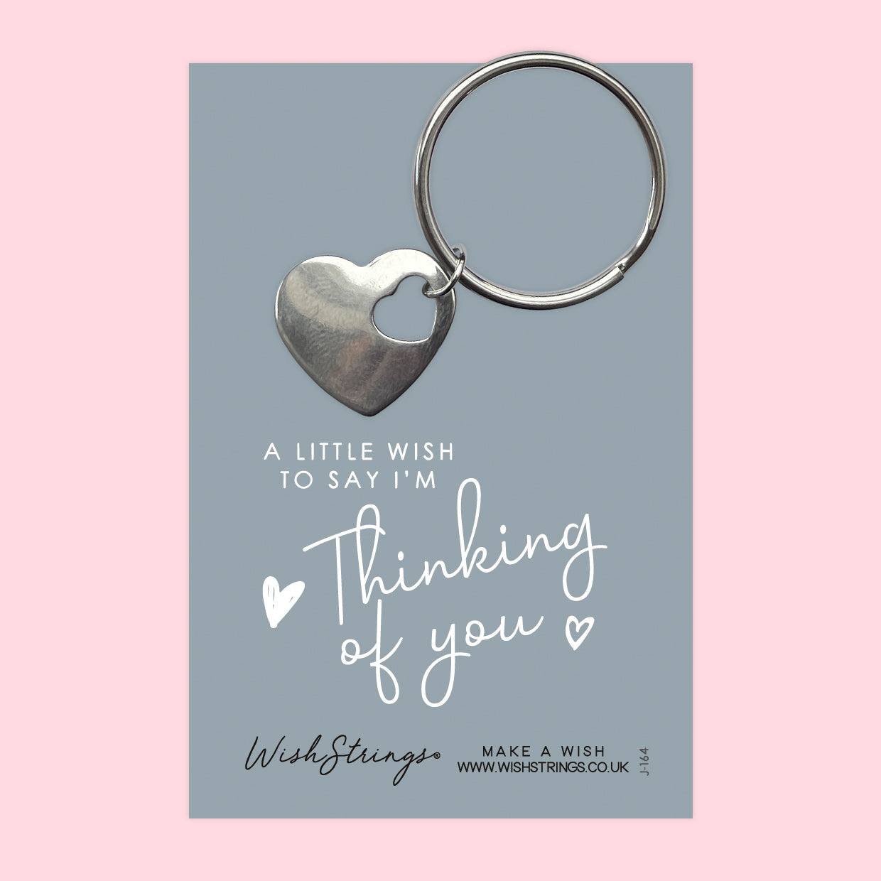 Thinking of You - Heart Keyring