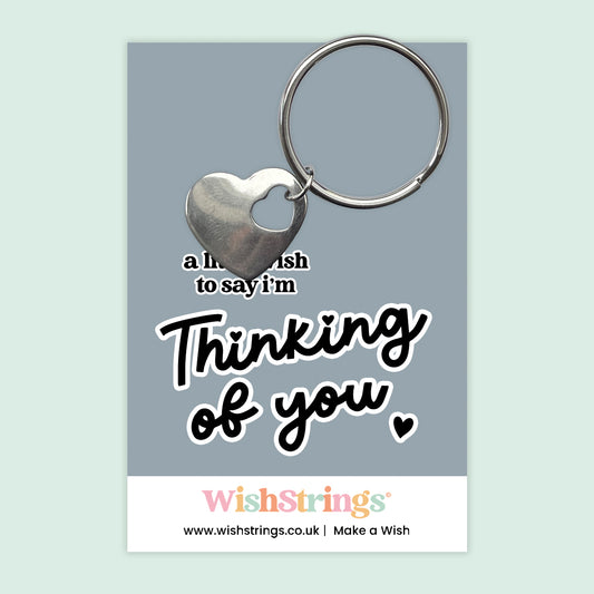 Thinking of You - Heart Keyring