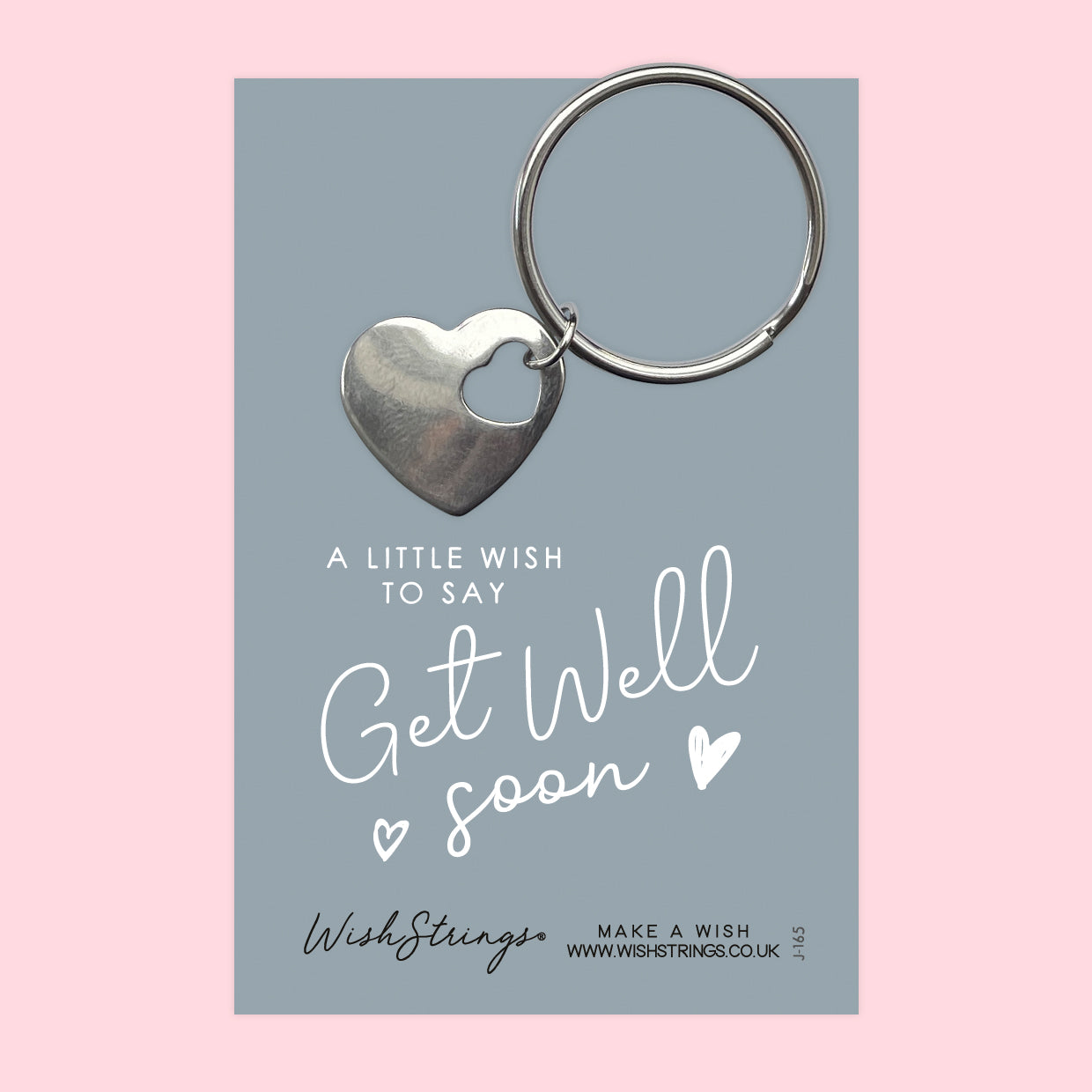 Get Well Soon - Heart Keyring