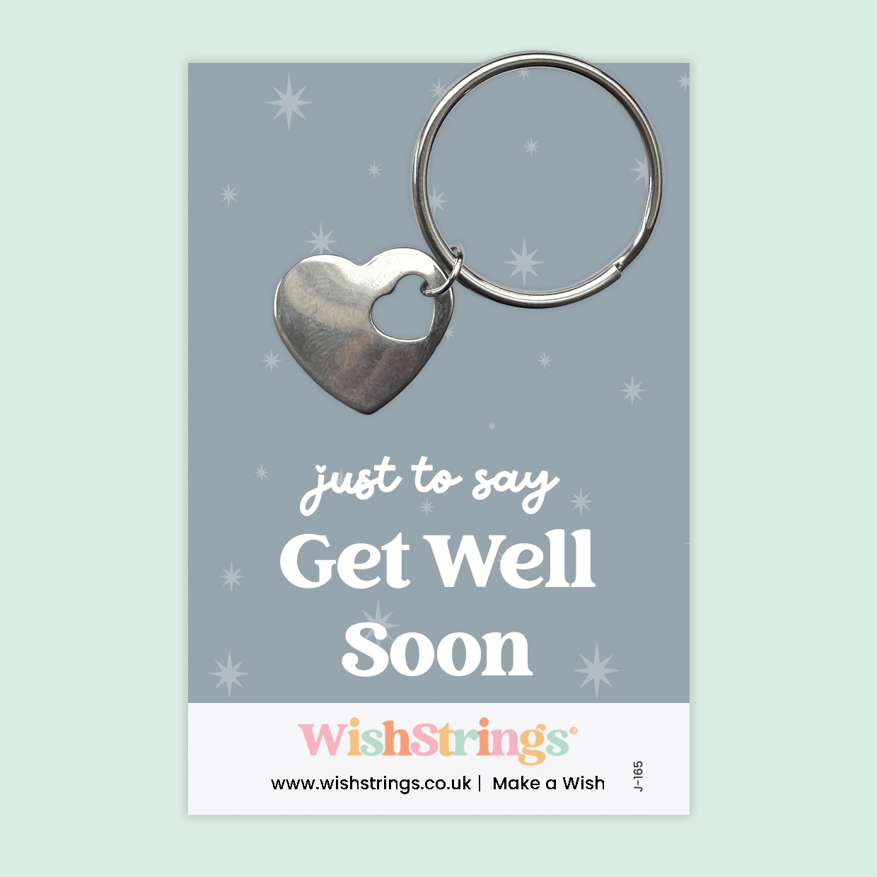 Get Well Soon - Heart Keyring
