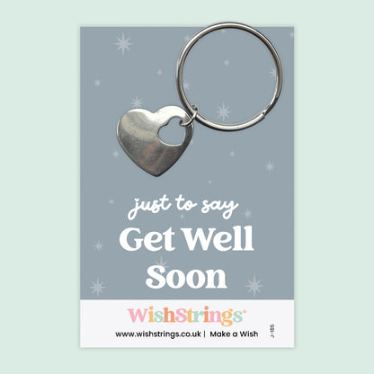 Get Well Soon - Heart Keyring