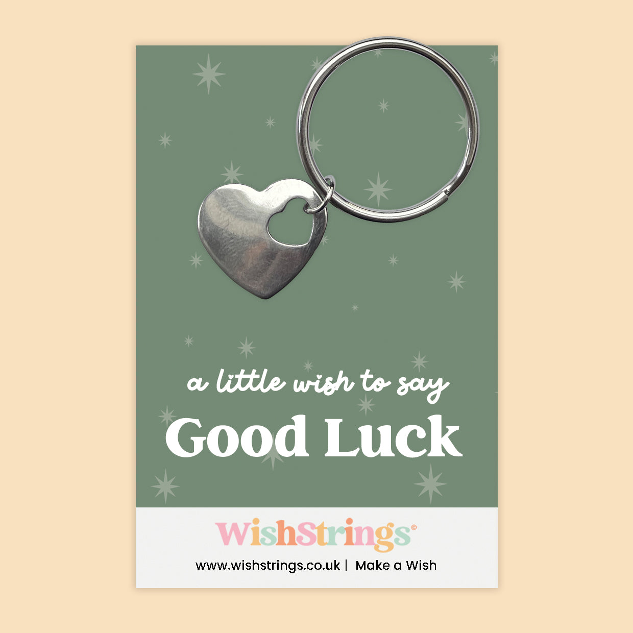 Good Luck - Heart Keyring – WishStrings