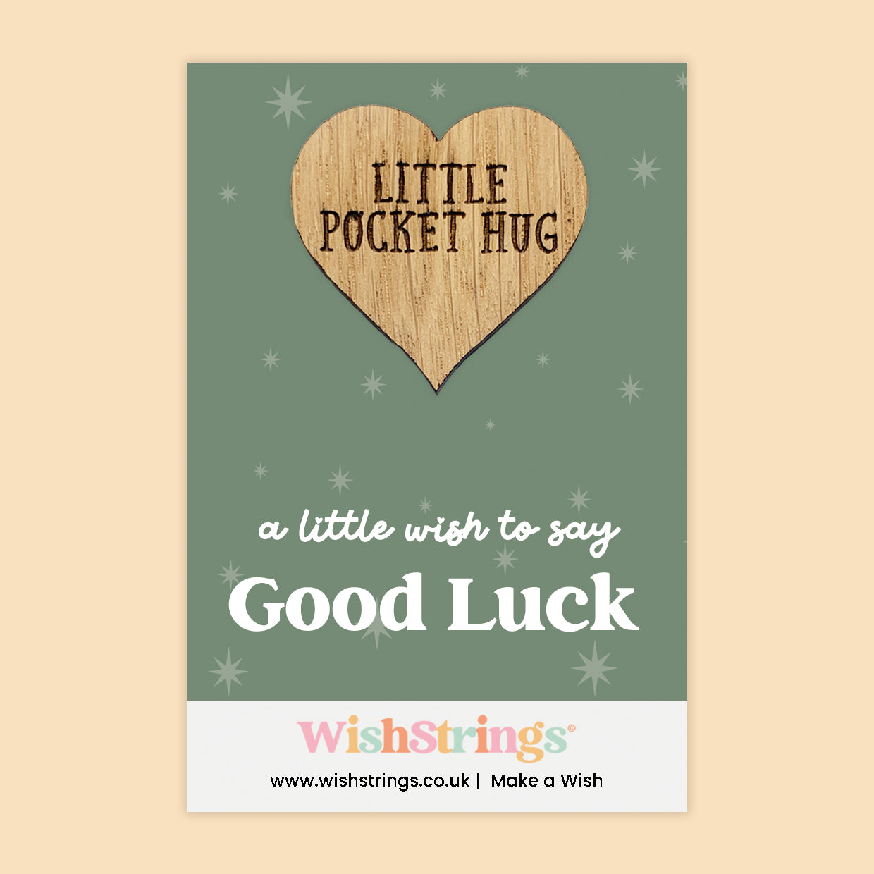 Good Luck Collection – 6 Pocket Hugs & 6 WishStrings | Encouragement & Support Gifts | Handmade Inspirational Keepsakes