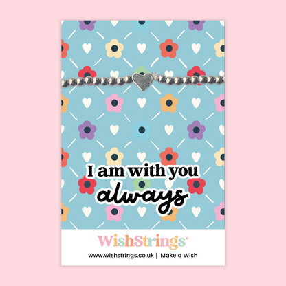 I Am With You Always - Heart Stretch Bracelet