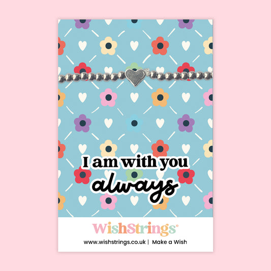 I Am With You Always - Heart Stretch Bracelet