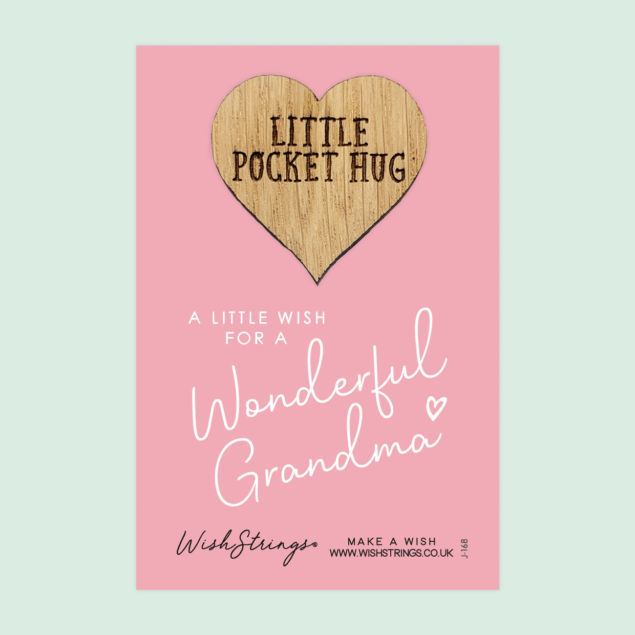 SALE - WONDERFUL GRANDMA - Oak Pocket Hug Token | S107