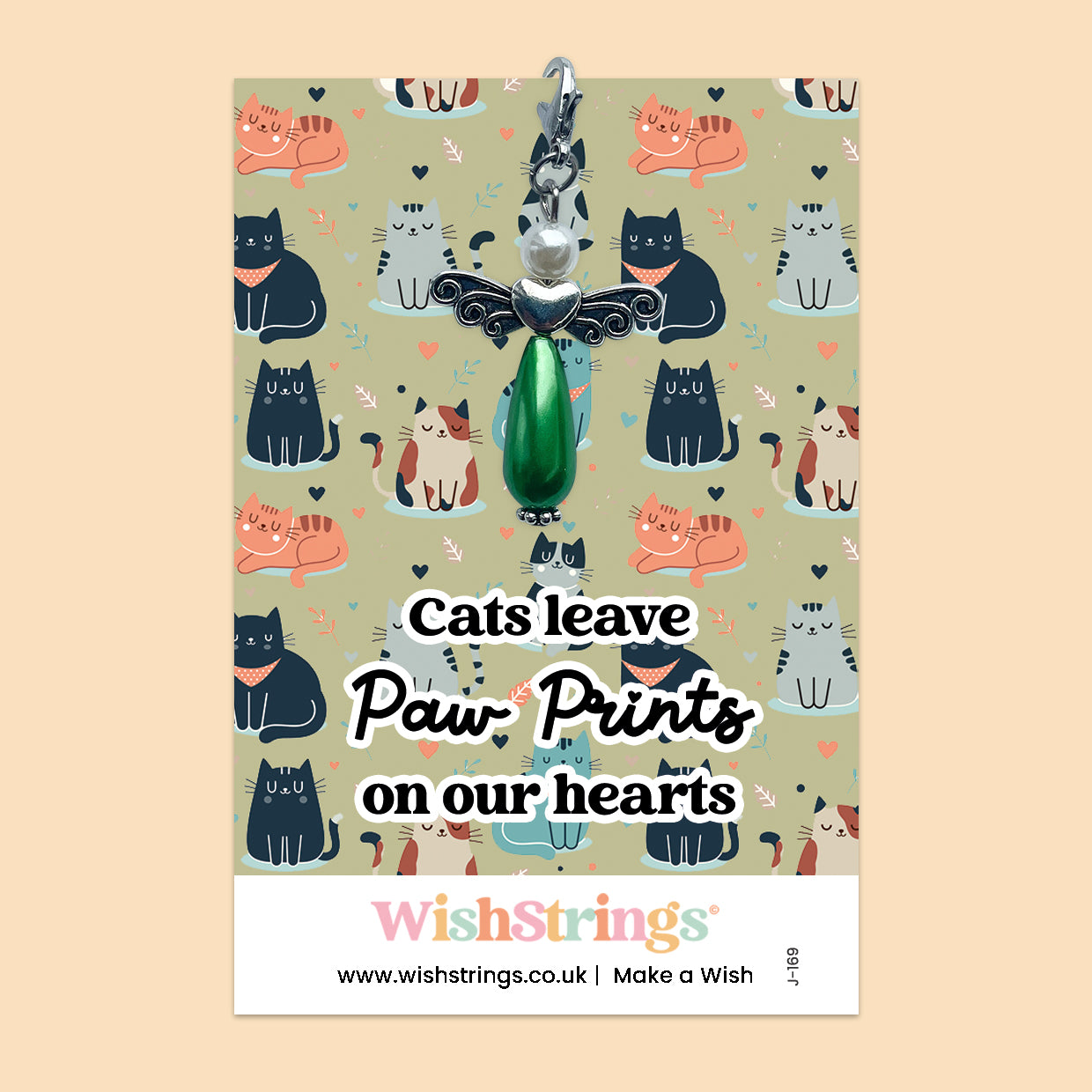 Cats Leave Paw Prints on Our Hearts - Wish Angel Clip