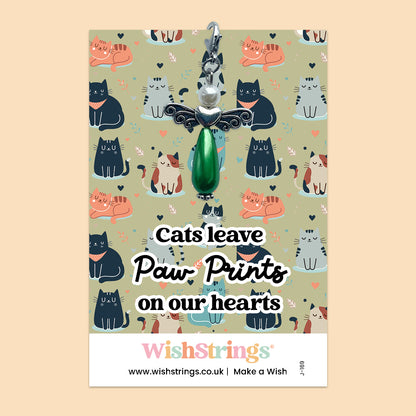 Cats Leave Paw Prints on Our Hearts - Wish Angel Clip