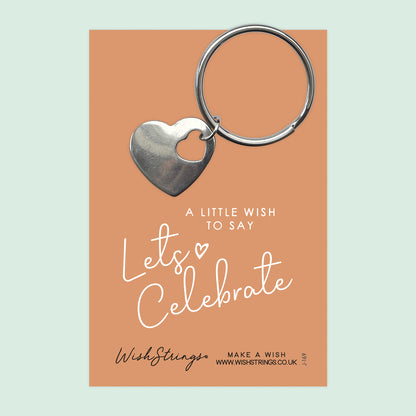 Let's Celebrate - Heart Keyring